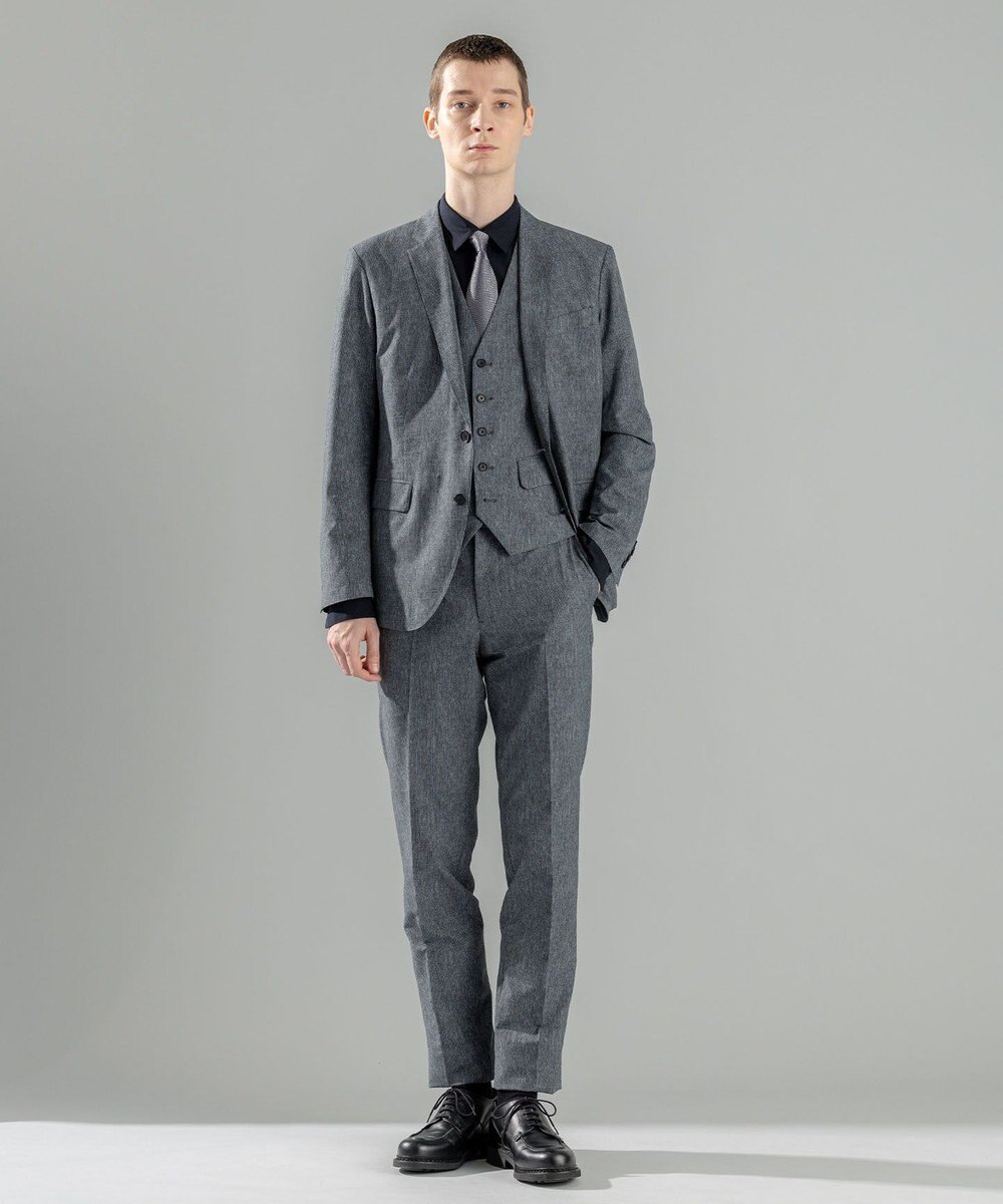 JOSEPH HOMME 新柄【洗える/ストレッチ/シワになりにくい/セットアップ対応可】クールドッツストレッチ ジレ 