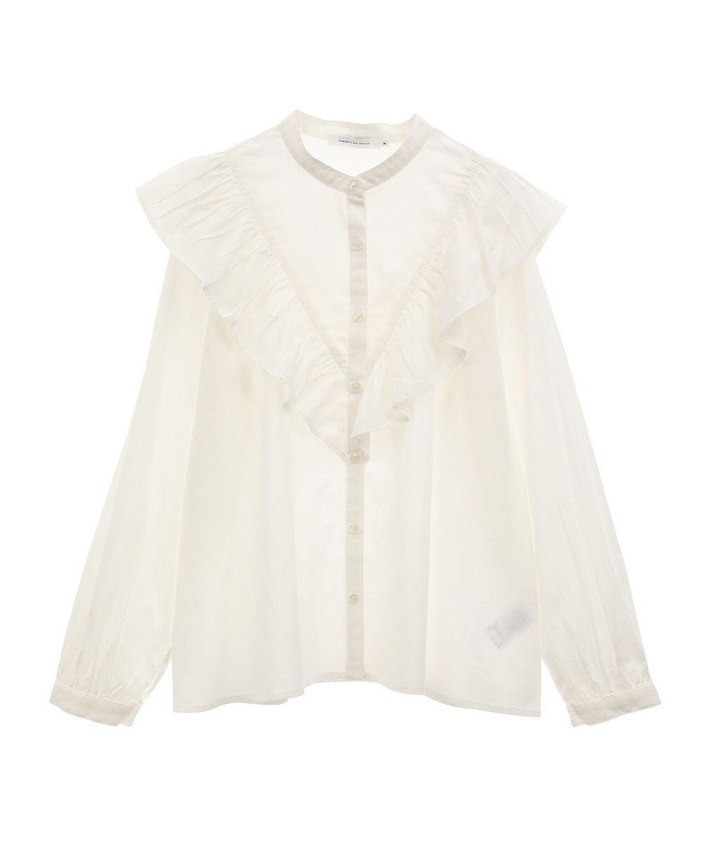 AMERICAN HOLIC スタンドカラーフリルブラウス 