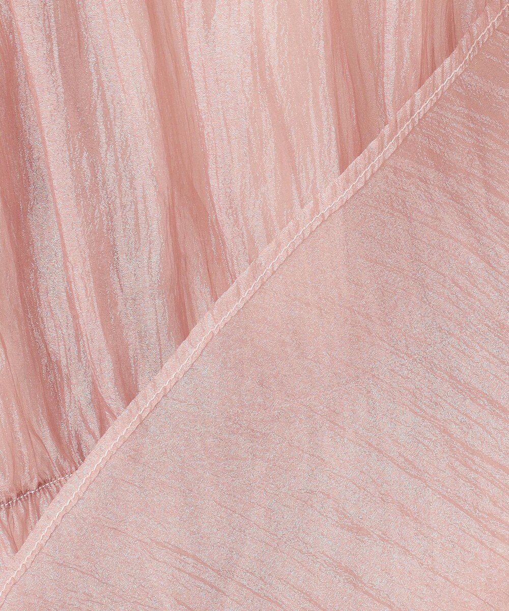 Feroux 【洗える】シャーリング シアーシャツ 