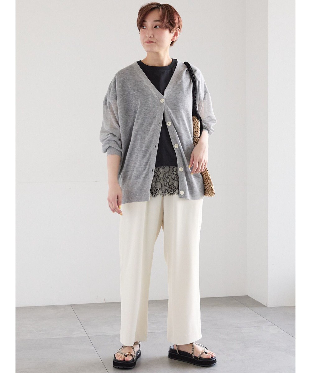 Te chichi 【接触冷感/マシンウォッシャブル】レースヘムTシャツ《2026 SUMMER LOOK item》 