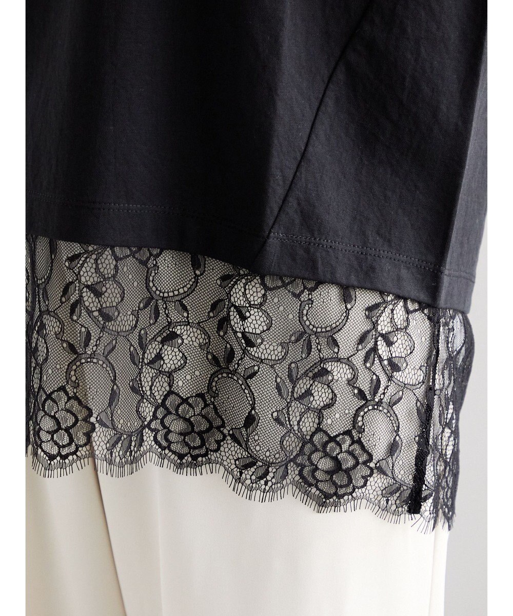 Te chichi 【接触冷感/マシンウォッシャブル】レースヘムTシャツ《2026 SUMMER LOOK item》 