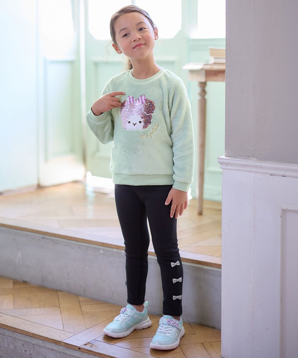 ANY KIDS 両面 フリース スパンコール トレーナー 