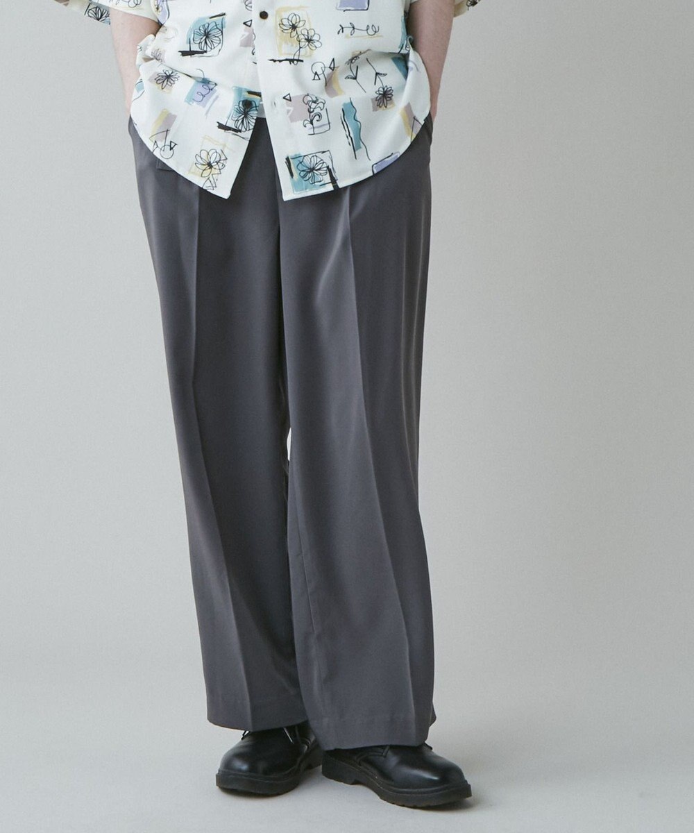 WEGO トロミ　ベルト付きワイドスラックス 