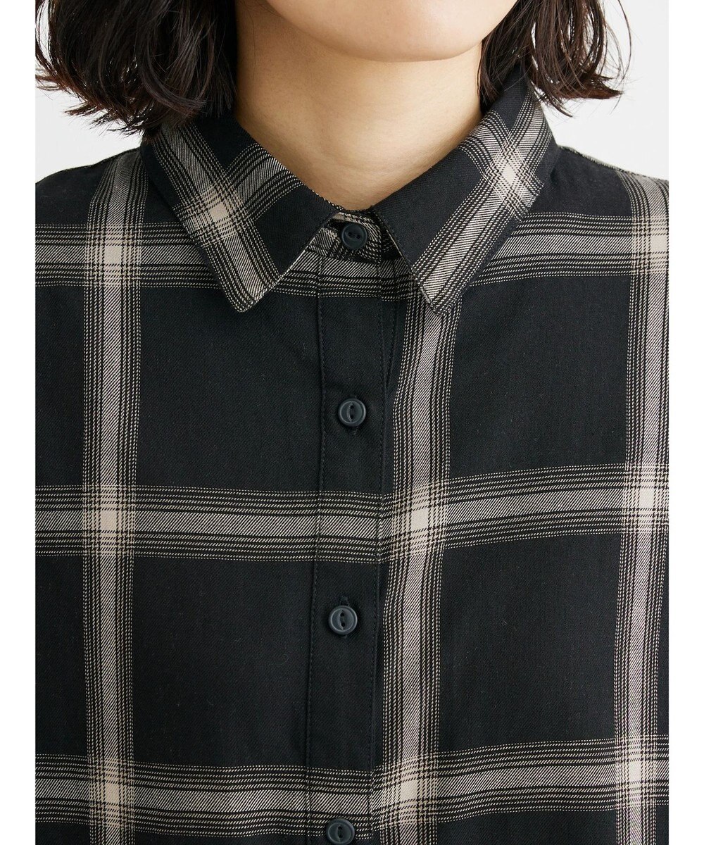 Green Parks ビエラチェックシャツワンピース 