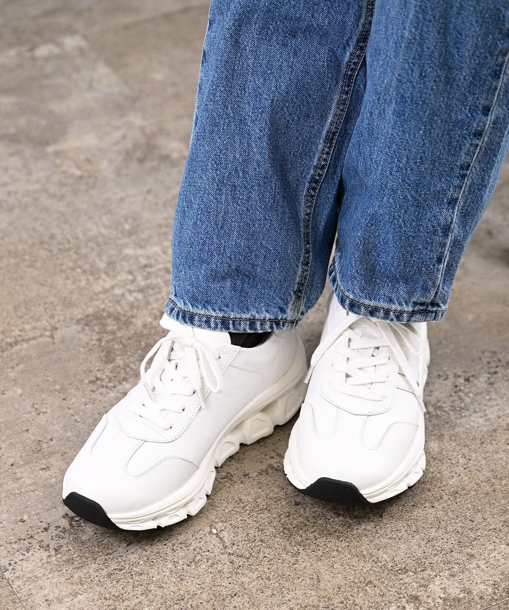 Pointer 日本製 本革 穴開きソールスニーカー 