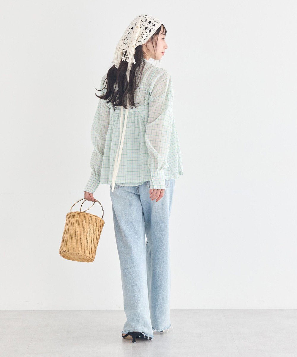 earth music&ecology 【予約】【綿100％】SET2点エプロンライクビスチェ＋シャツ 