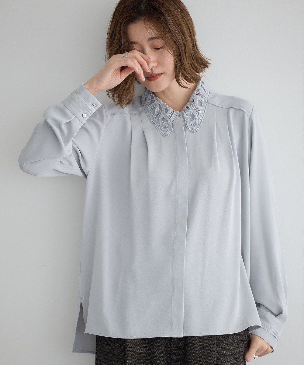 YECCA VECCA 2wayレース襟ブラウス 