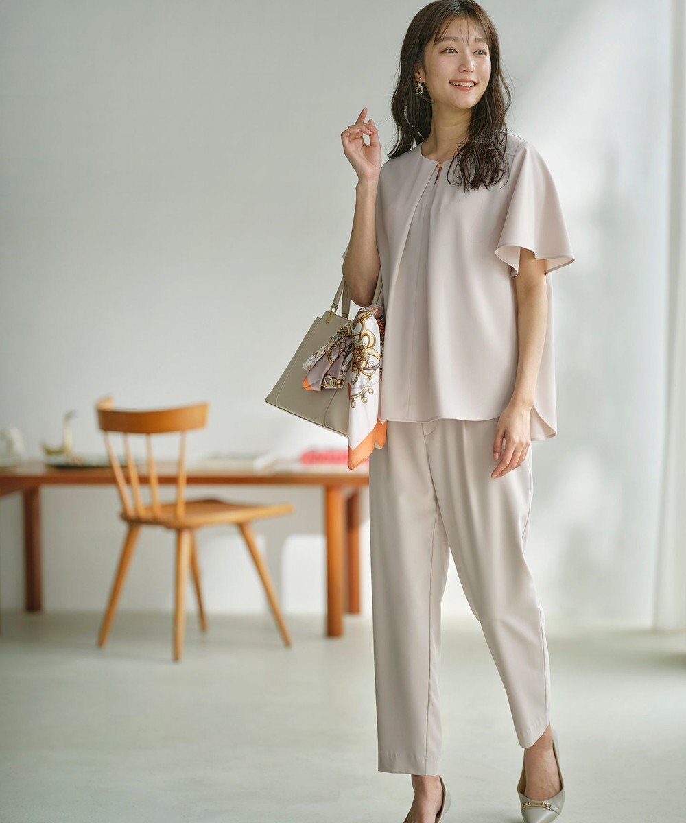 ANY SIS S 【接触冷感・UVカット・吸水速乾】サラキレイ テーパード パンツ 