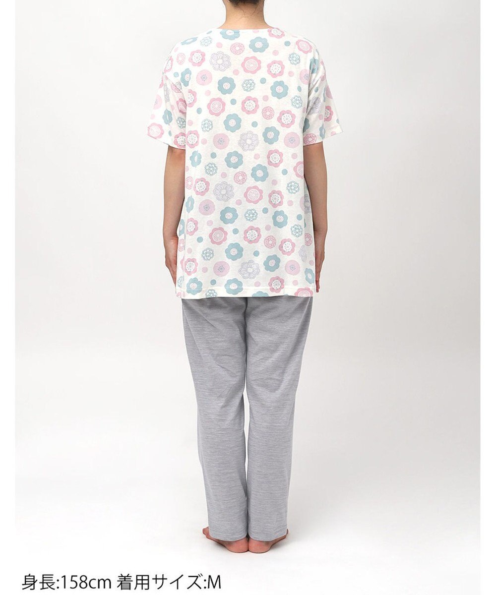 Wing パジャマ 綿100%(本体) 天竺素材 5分袖 半袖 長ズボン レディース EP8045 ウイング／ワコール 