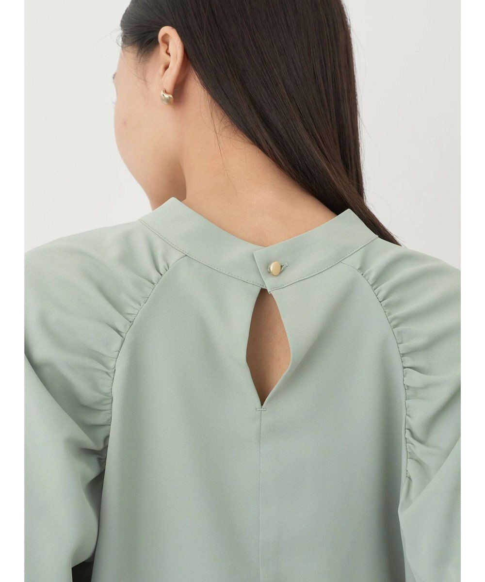 earth music&ecology ラグランギャザースリーブブラウス 