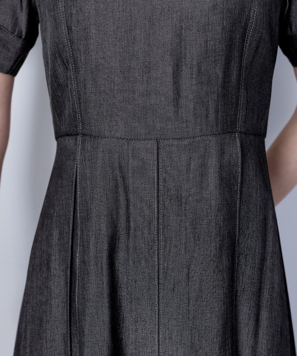 Tiaclasse L デニムフレアワンピース 