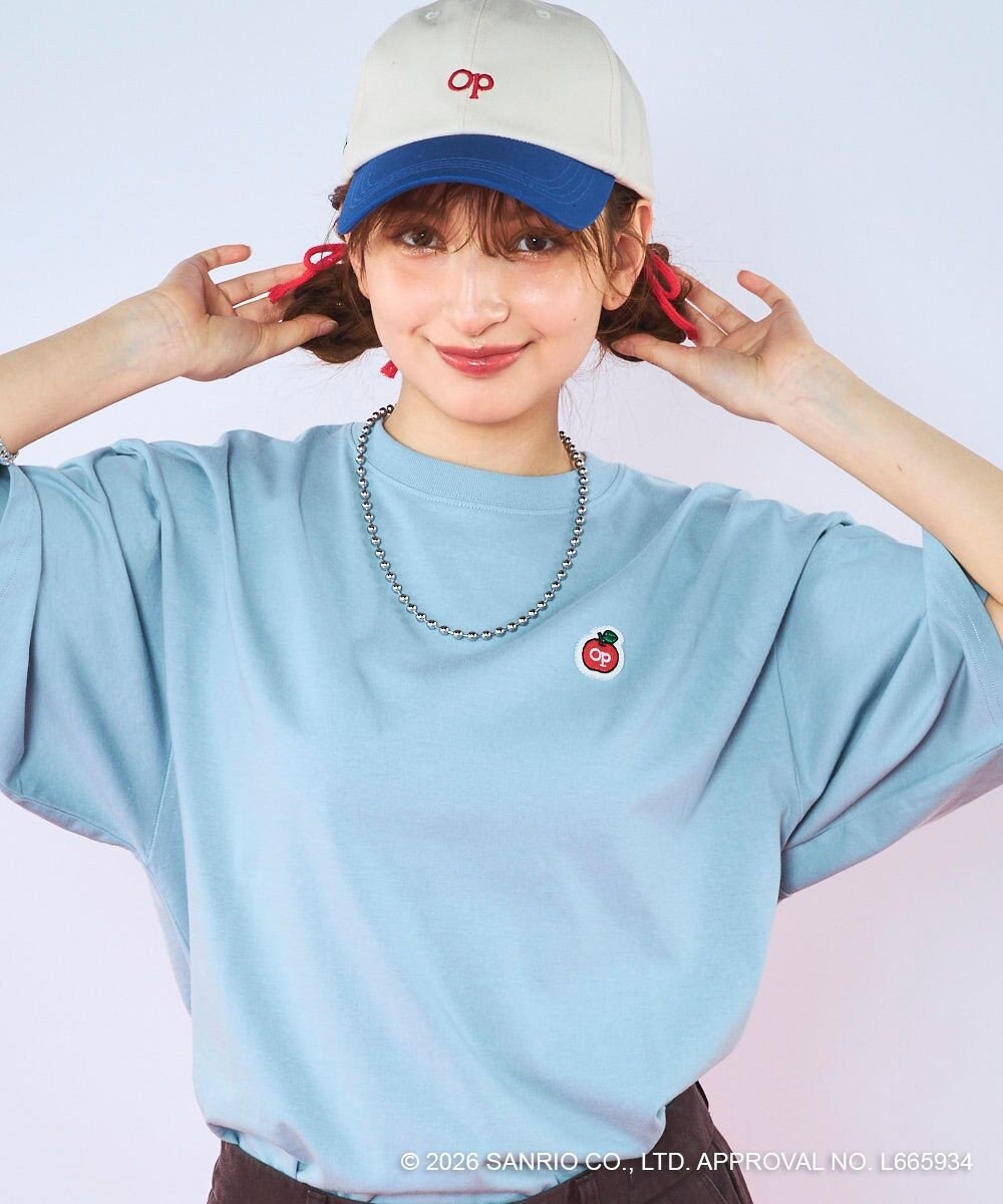 OP／FILA 【Ocean Pacific×ハローキティ】サガラ刺しゅうビッグTシャツ 