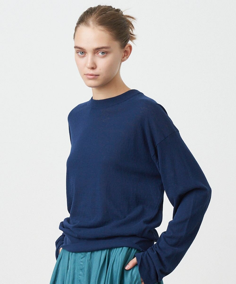 ATON RECYCLED FRESCA COTTON | クルーネック セーター 