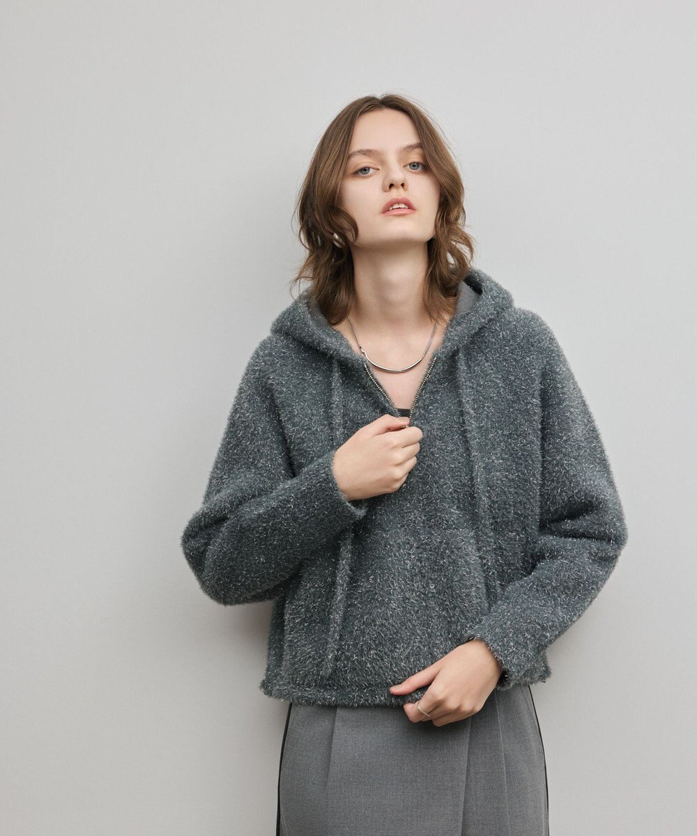 GRACE CONTINENTAL フェザーニットパーカー 