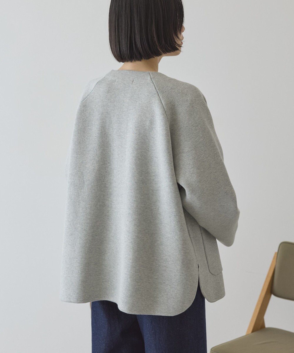 AMERICAN HOLIC Wフェイスラウンドヘム ラグランニットカーディガン 