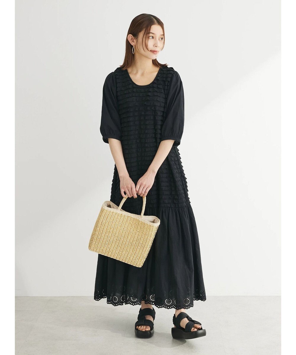 Green Parks ■ＥＳＣＡＲ　ウェーブカット×ローン刺繍ワンピース 