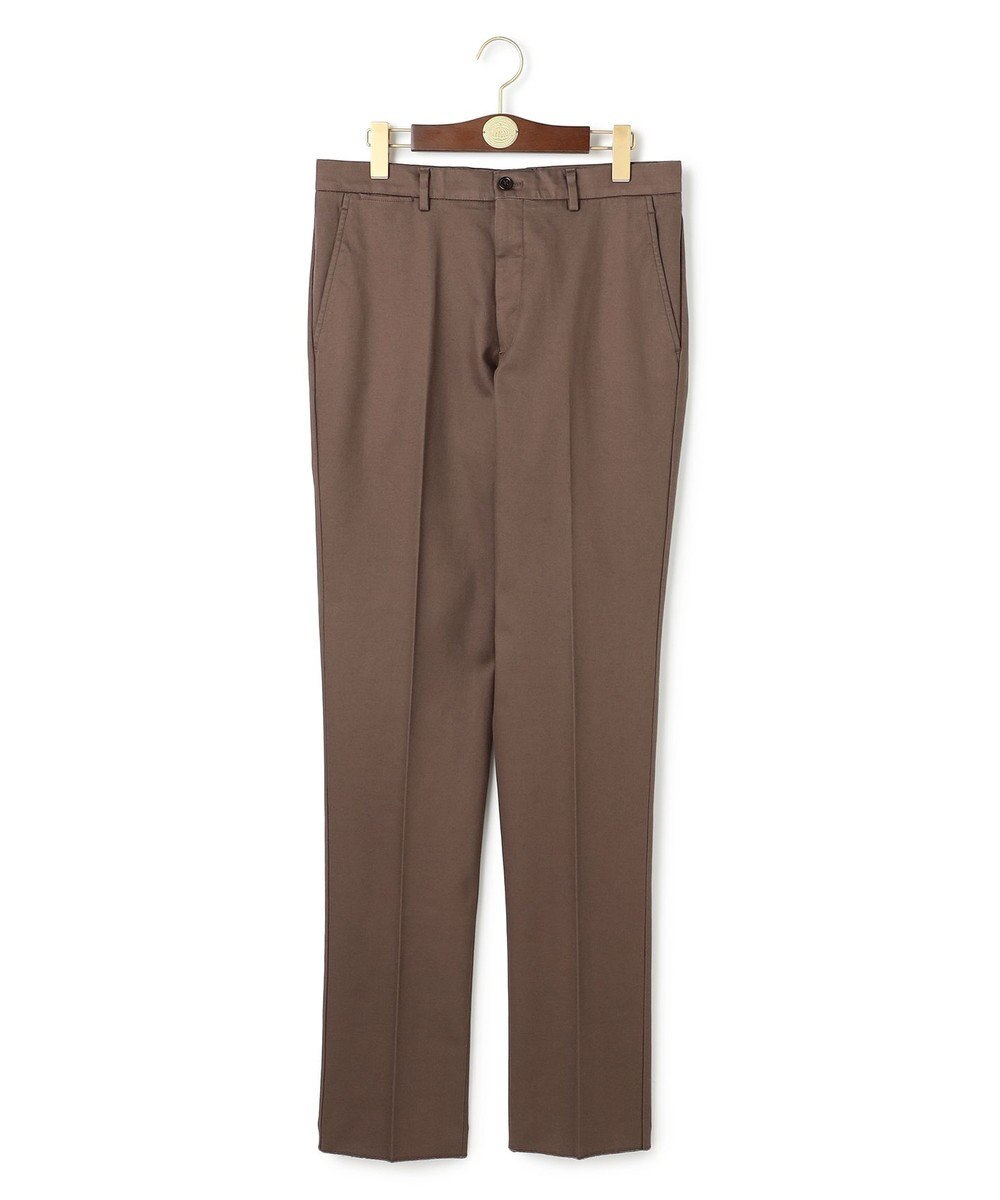 J.PRESS MEN 洗練されたシルエットと機能美【ストレッチ】トリコチン ステムテーパードパンツ 