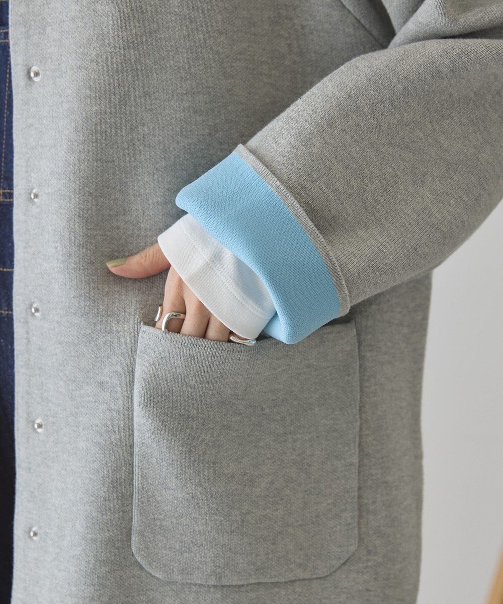 AMERICAN HOLIC Wフェイスラウンドヘム ラグランニットカーディガン 