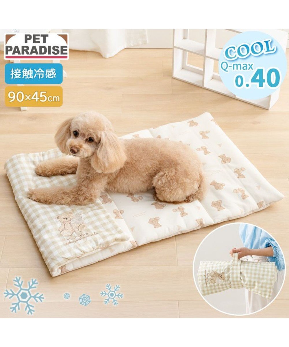 PET PARADISE ペットパラダイス くまちゃん クール ロールマット 《アイス柄》 
