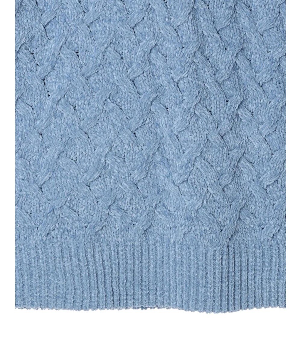 CRAFT STANDARD BOUTIQUE 洗えるモールケーブルニットチュニック 