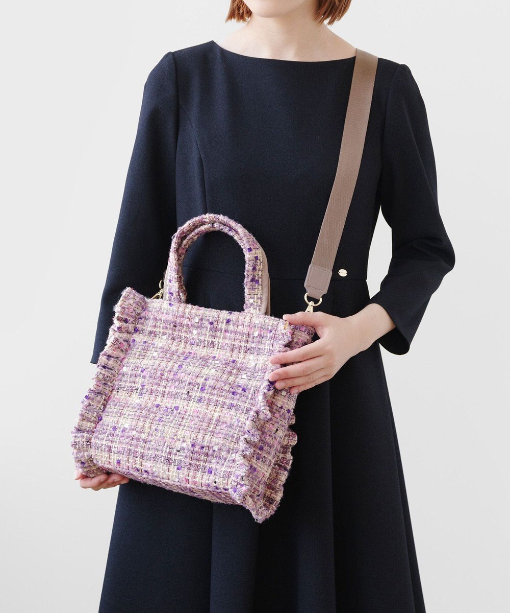 TOCCA 【美人百花掲載】【一部カラー撥水】TRIM WAVES MINITOTE ミニトートバッグ 