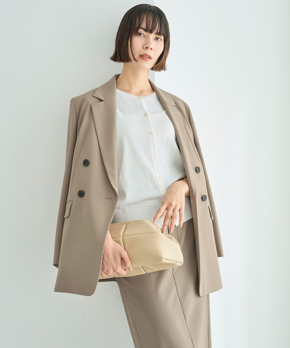 UNFILO ウールライク ダブルブレスト ジャケット 