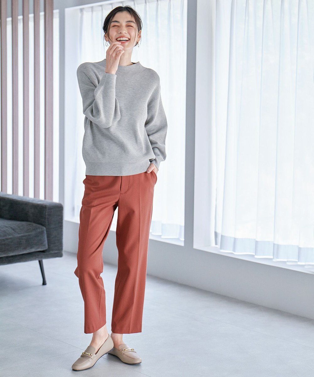 ANY L 【ウエストゴム/リントラク加工/裏起毛/ストレッチ】シークレットウォーム　テーパードパンツ 