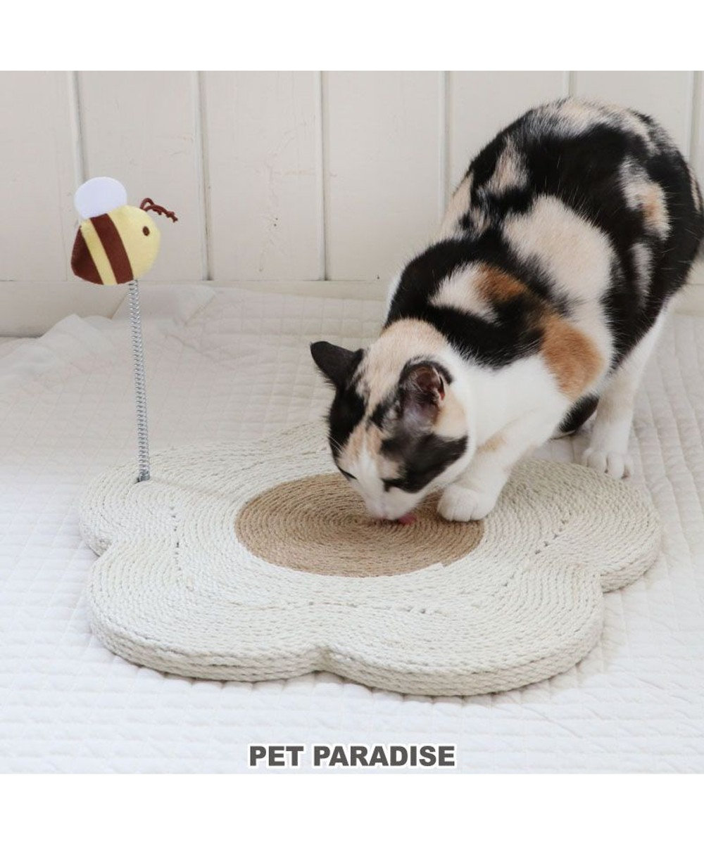 PET PARADISE ペットパラダイス 猫 爪とぎ プレート 花《白》 白