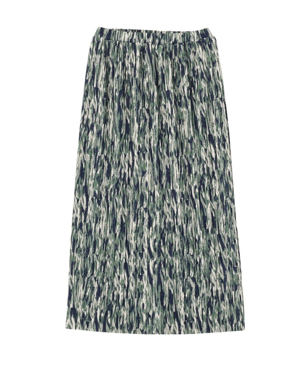 Green Parks 柄プリーツスカート 