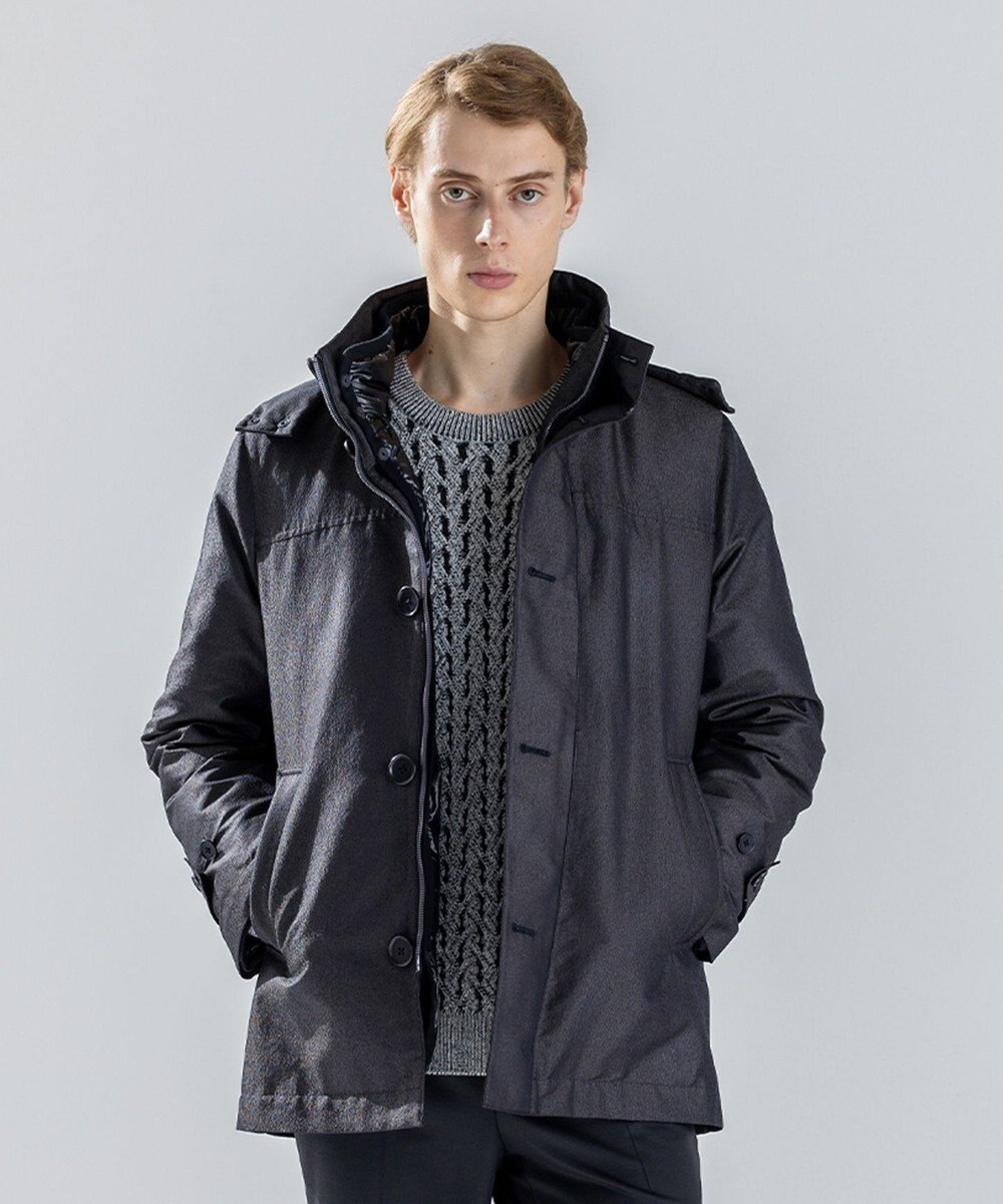 JOSEPH HOMME 新素材【4WAY】ライトラスターシャンブレー　ダウンコート 