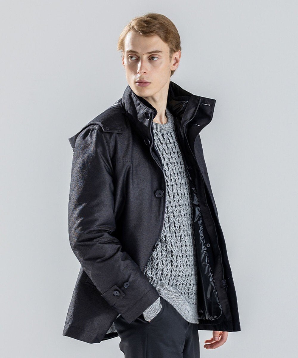 JOSEPH HOMME 新素材【4WAY】ライトラスターシャンブレー　ダウンコート 