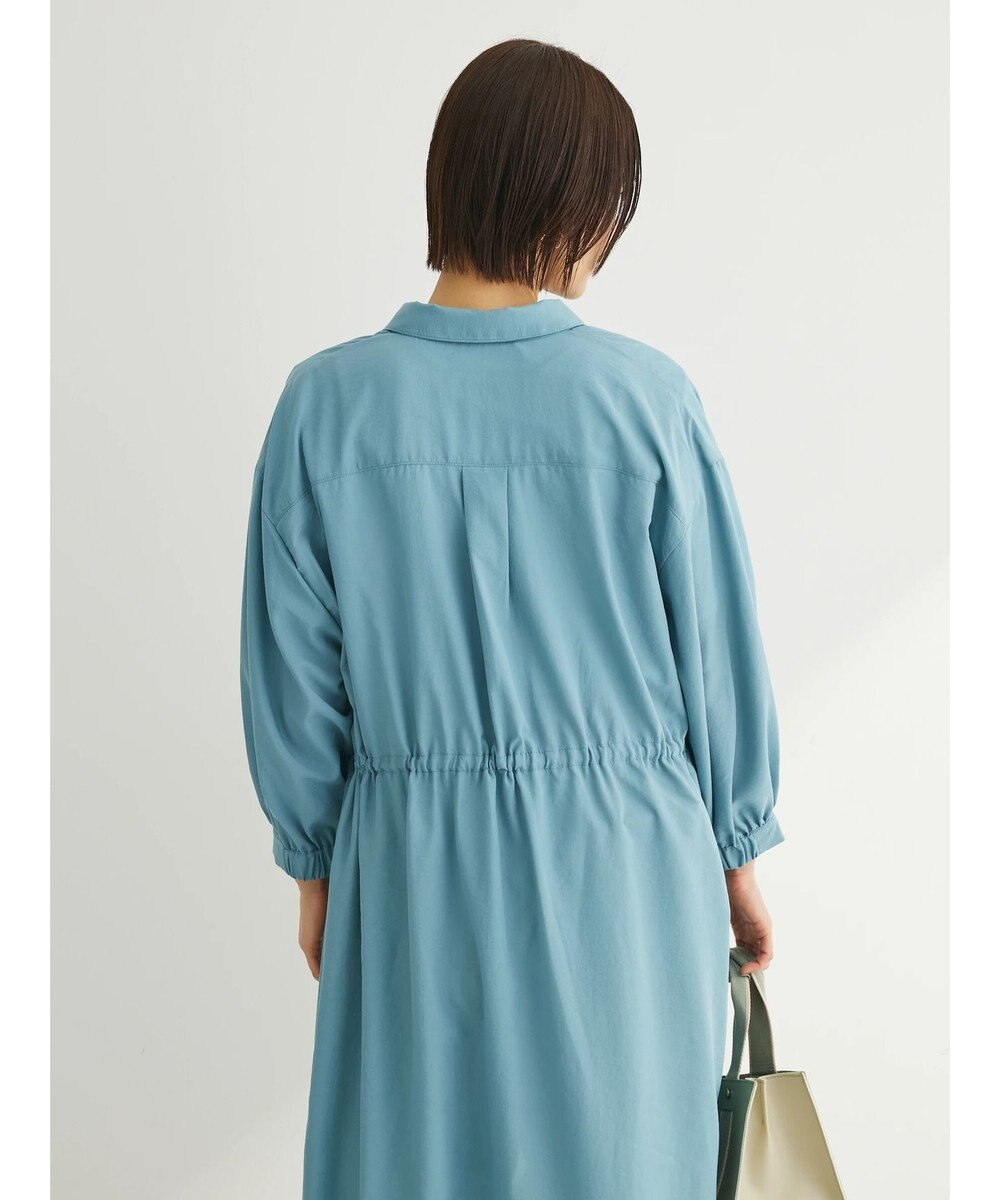 Green Parks ミディ丈ドロストシャツワンピース 