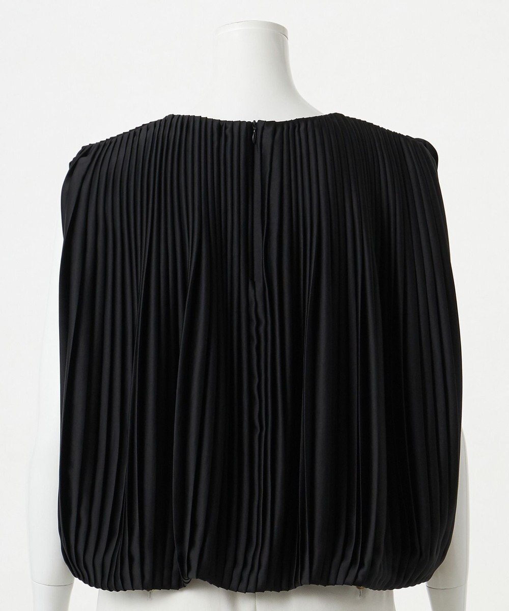 23区 L 【エステータ】ドレープサテン プリーツブラウス 