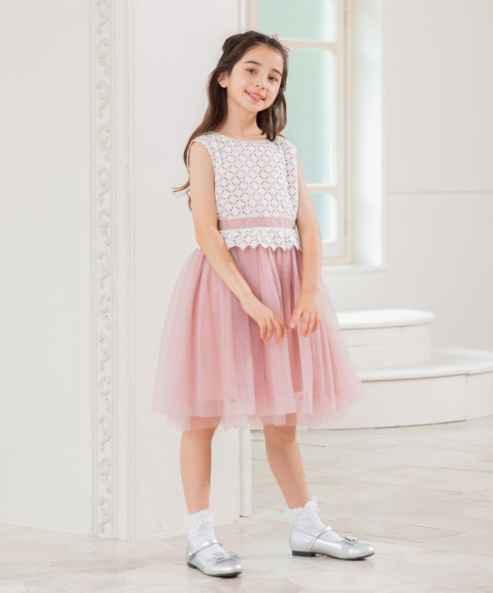 組曲 KIDS 【110-140㎝】フラワーレース ドレス 
