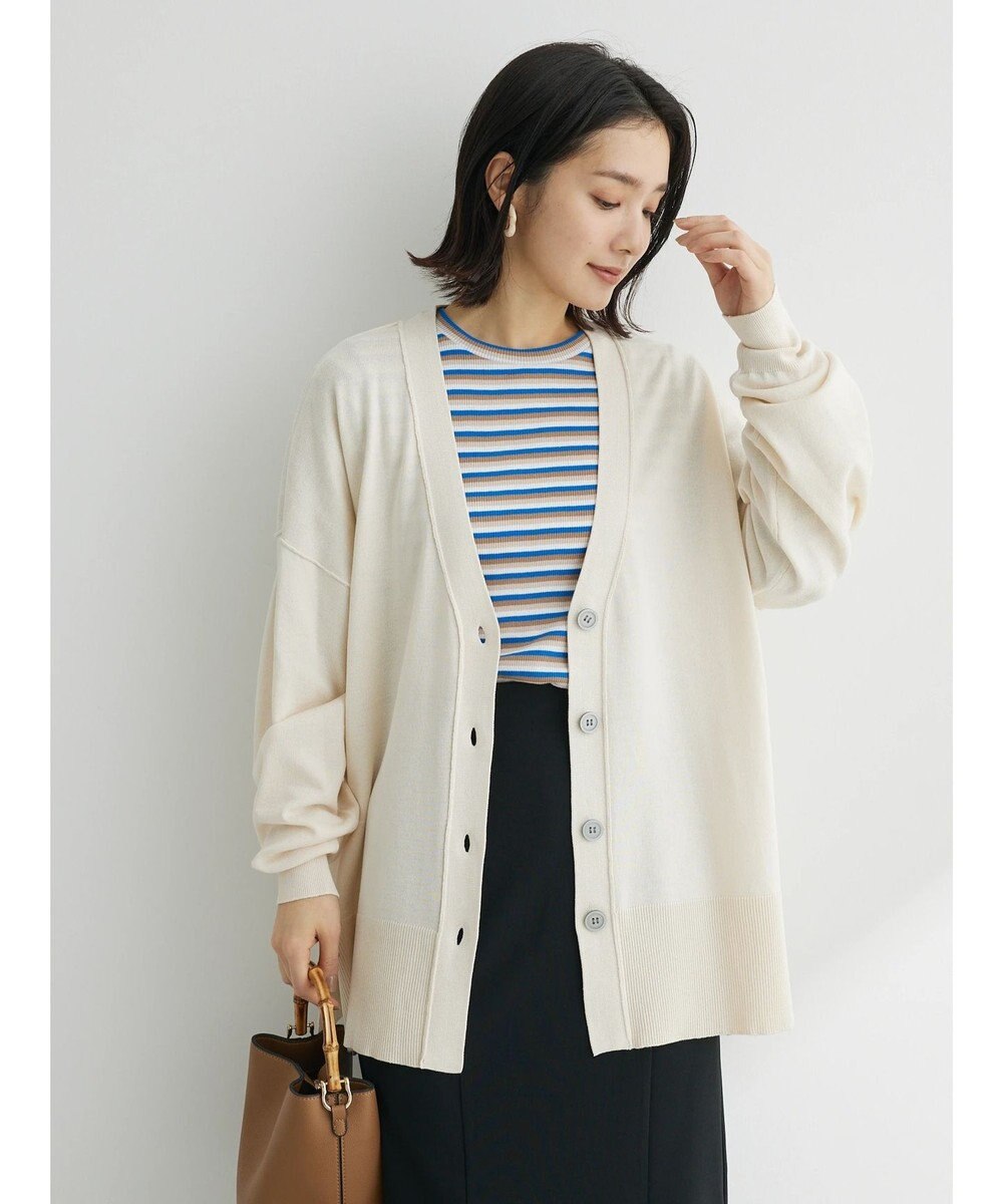 Green Parks 洗える　ミドル丈カーディガン 