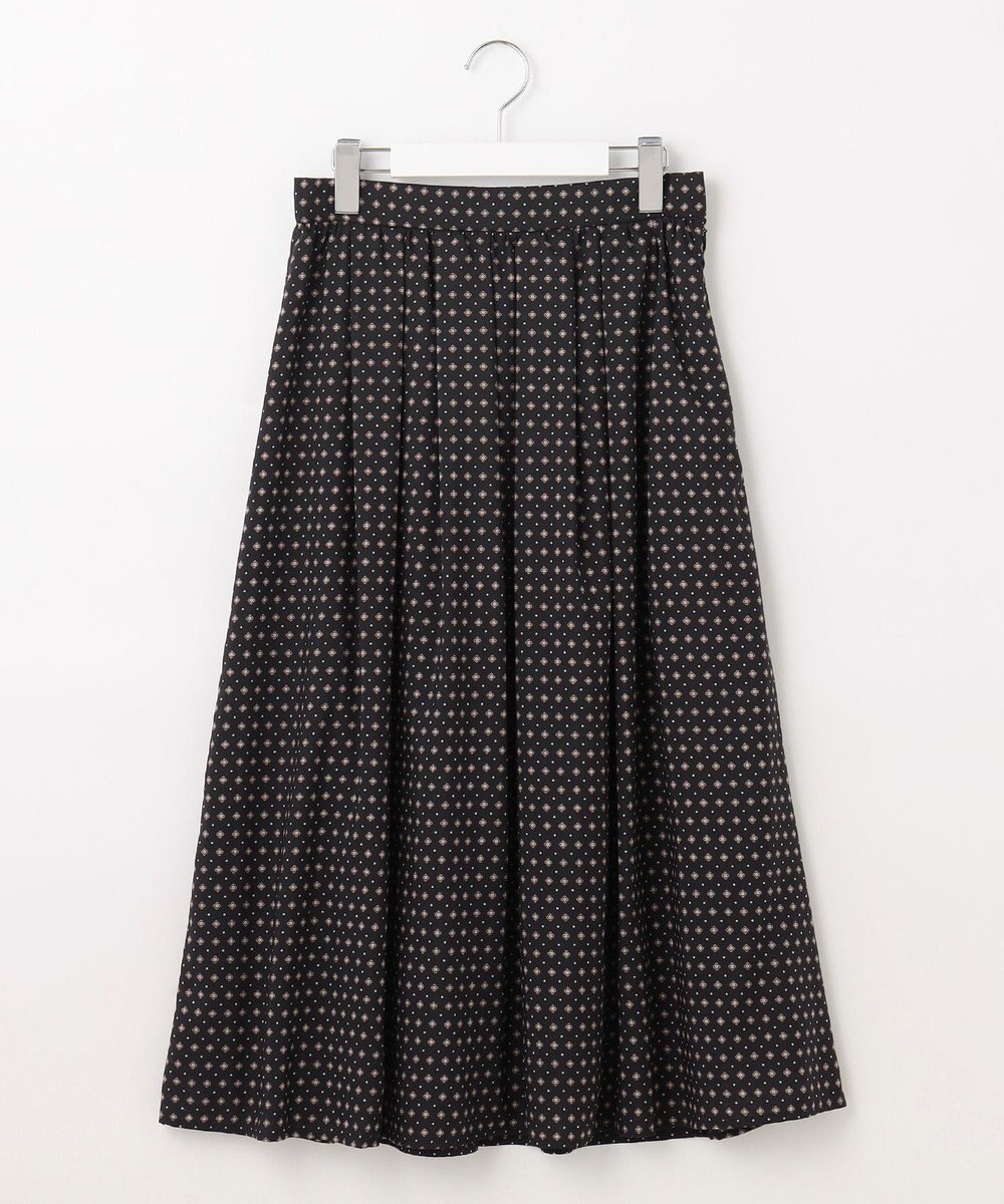 J.PRESS LADIES 【洗える】 ジオメトリック ギャザー スカート 