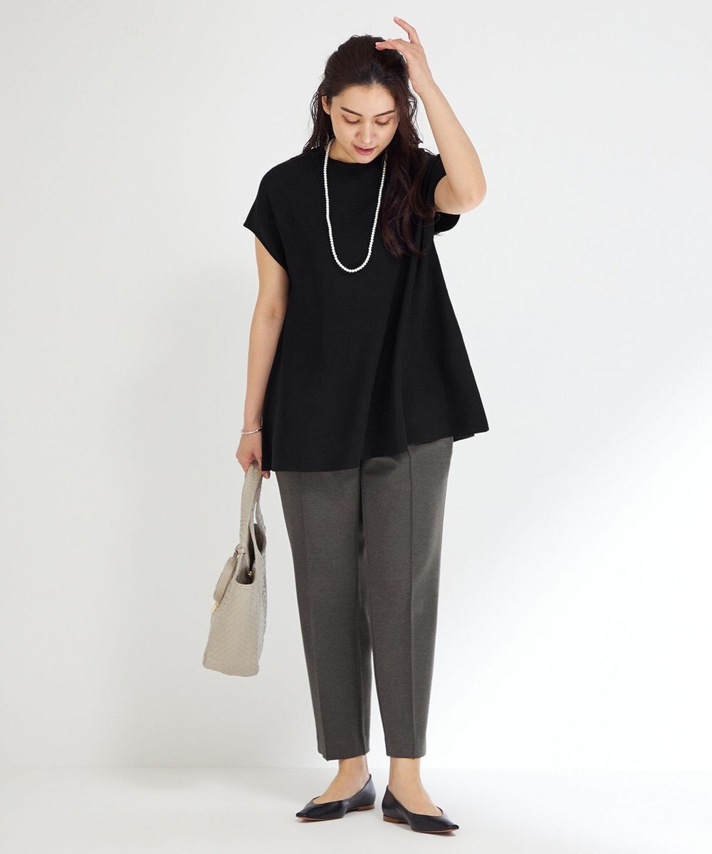 23区 L 【Lサイズ限定】ソフトストレッチポンチ テーパードパンツ 