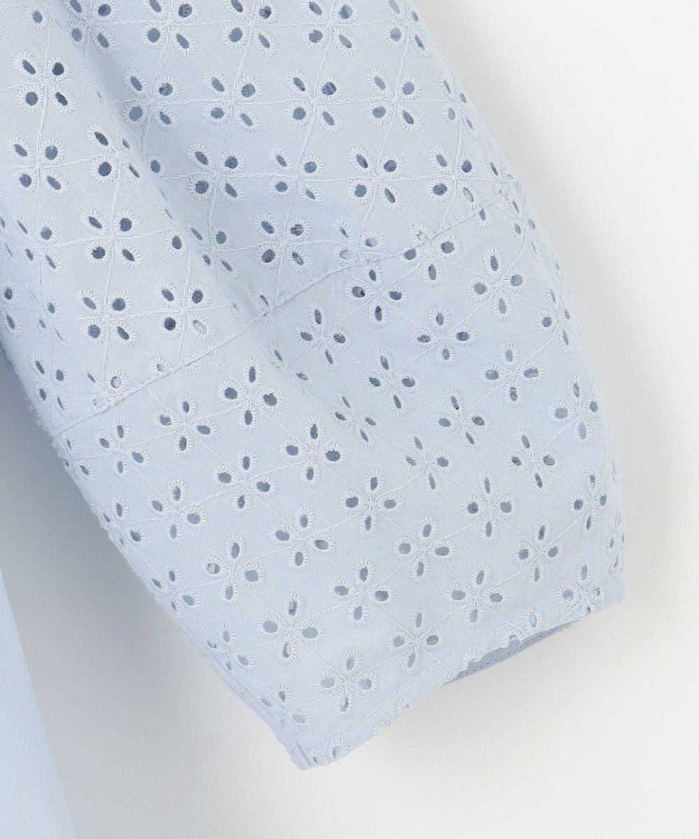 組曲 【WEB限定色あり】レースコンビシャーティング ブラウス 