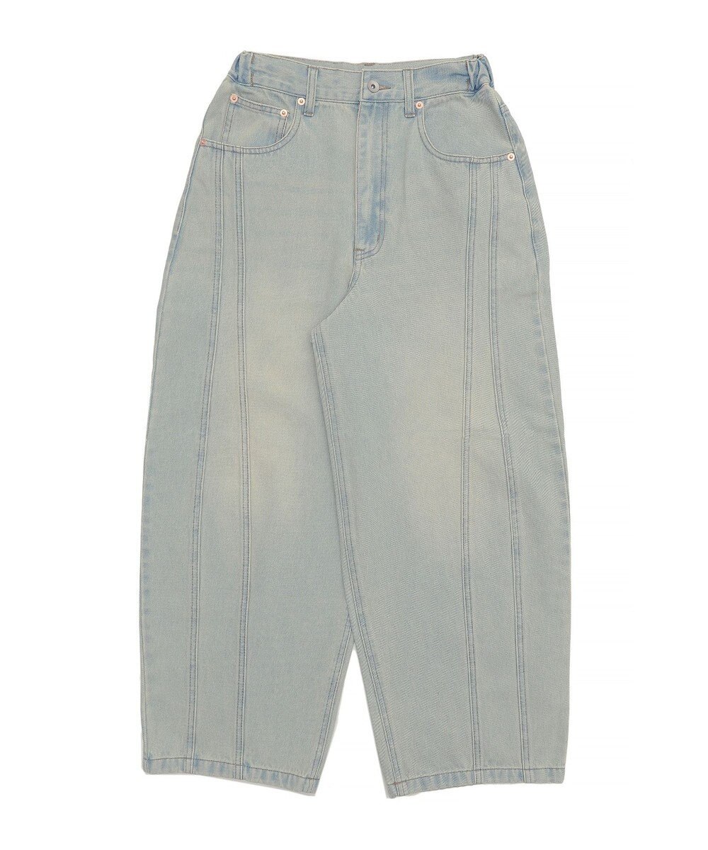 WEGO 【SMLサイズ展開】イージー3Dバレルレッグデニムパンツ 