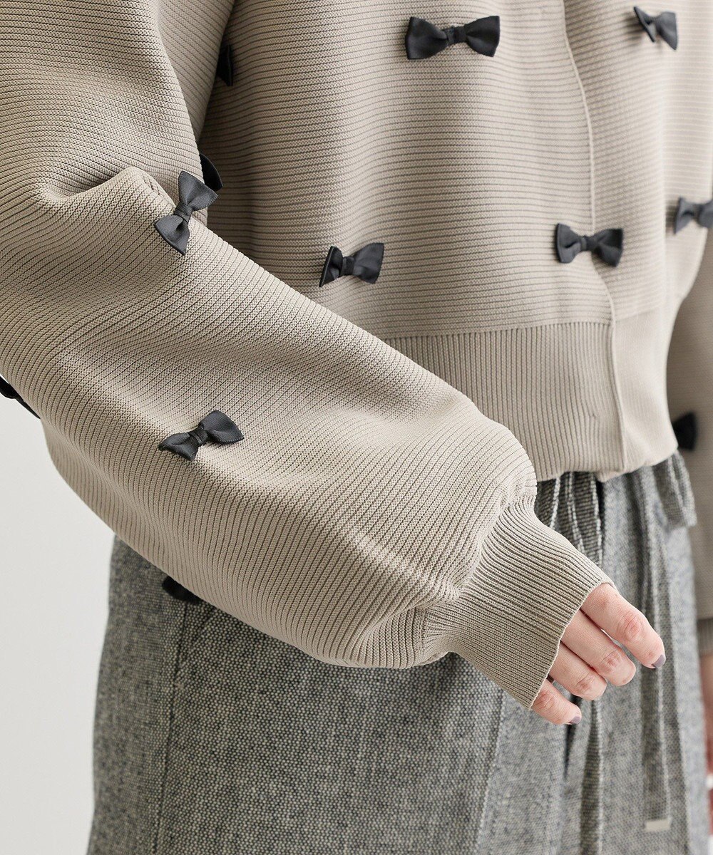 Green Parks ・ｓｗｉｎｇ　ｂｙ　メニーリボンニットカーディガン 