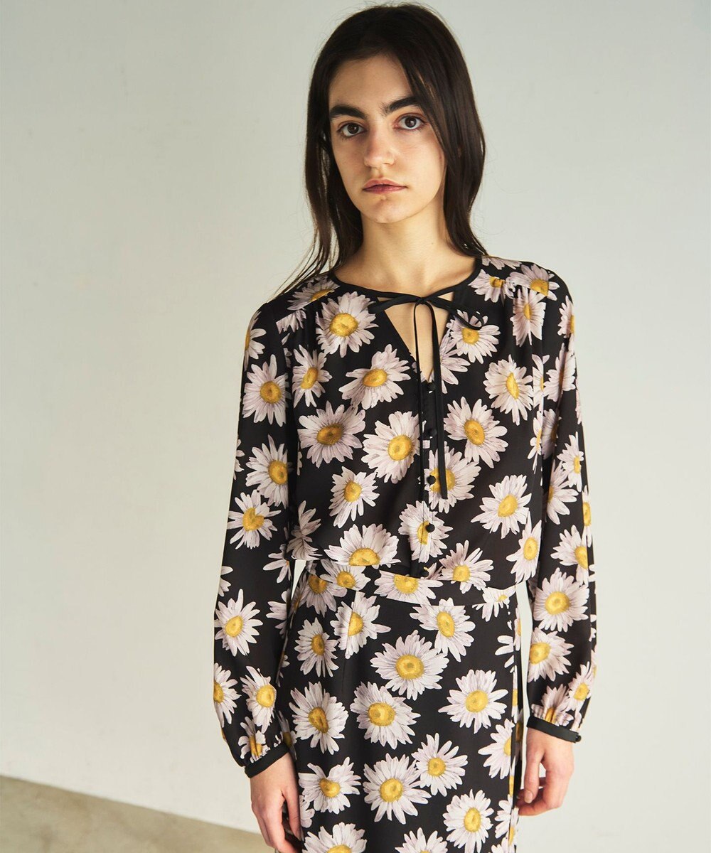 GRACE CONTINENTAL マーガレットフラワープリントブラウス 