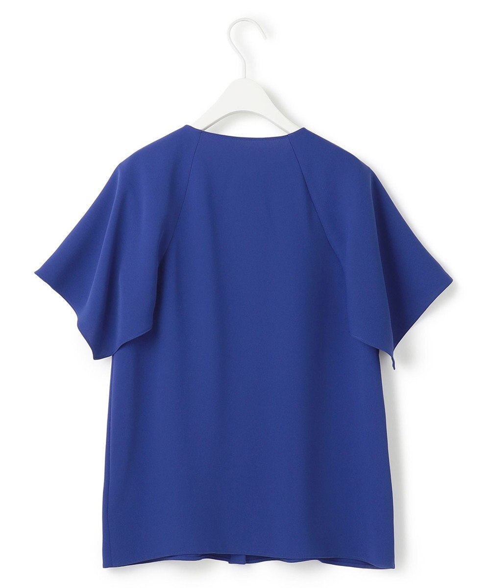 ICB L 【UVカット・接触冷感・防シワ・洗える】エステルダブルクロス ハンカチーフスリーブブラウス 