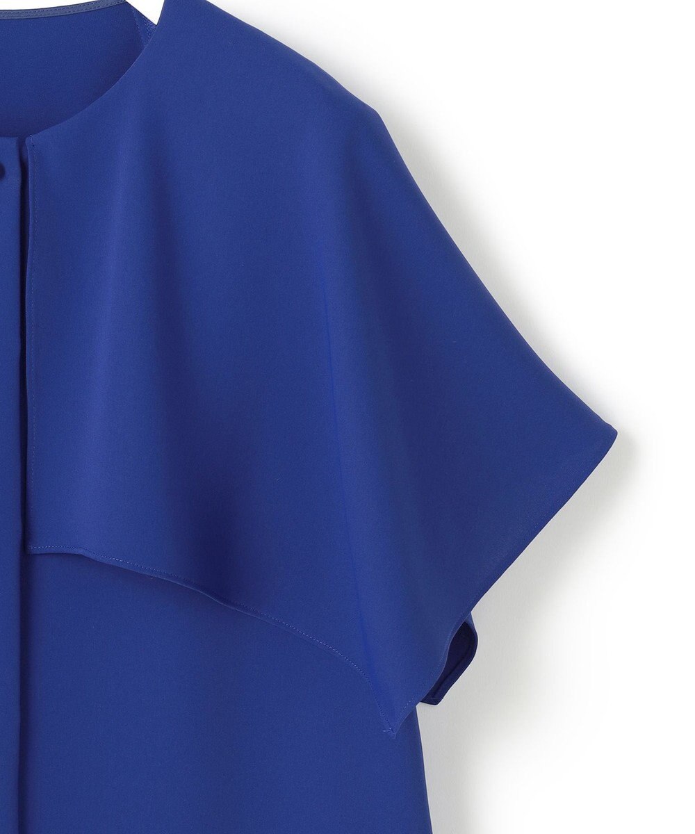 ICB L 【UVカット・接触冷感・防シワ・洗える】エステルダブルクロス ハンカチーフスリーブブラウス 