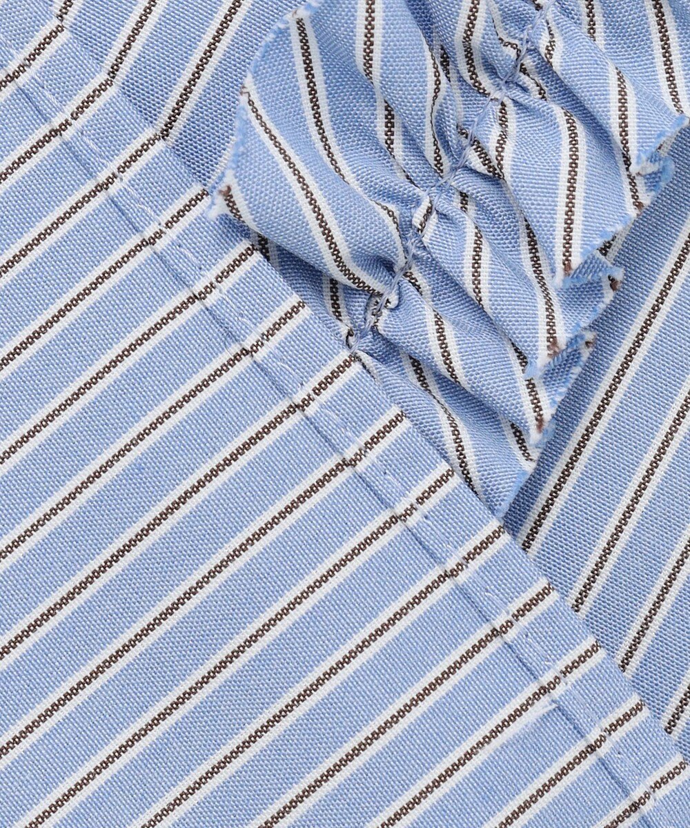 #Newans 【洗濯機可能/シワになりにくい】パネルフリルシャツ 