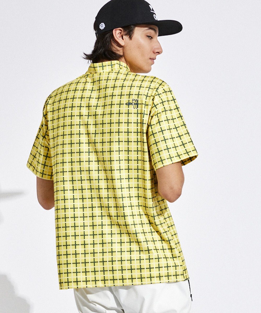 PW CIRCULUS 【UVカット / 吸水速乾 / 伸縮性抜群】【MEN】ＰＷロゴ＆チェックモックT 