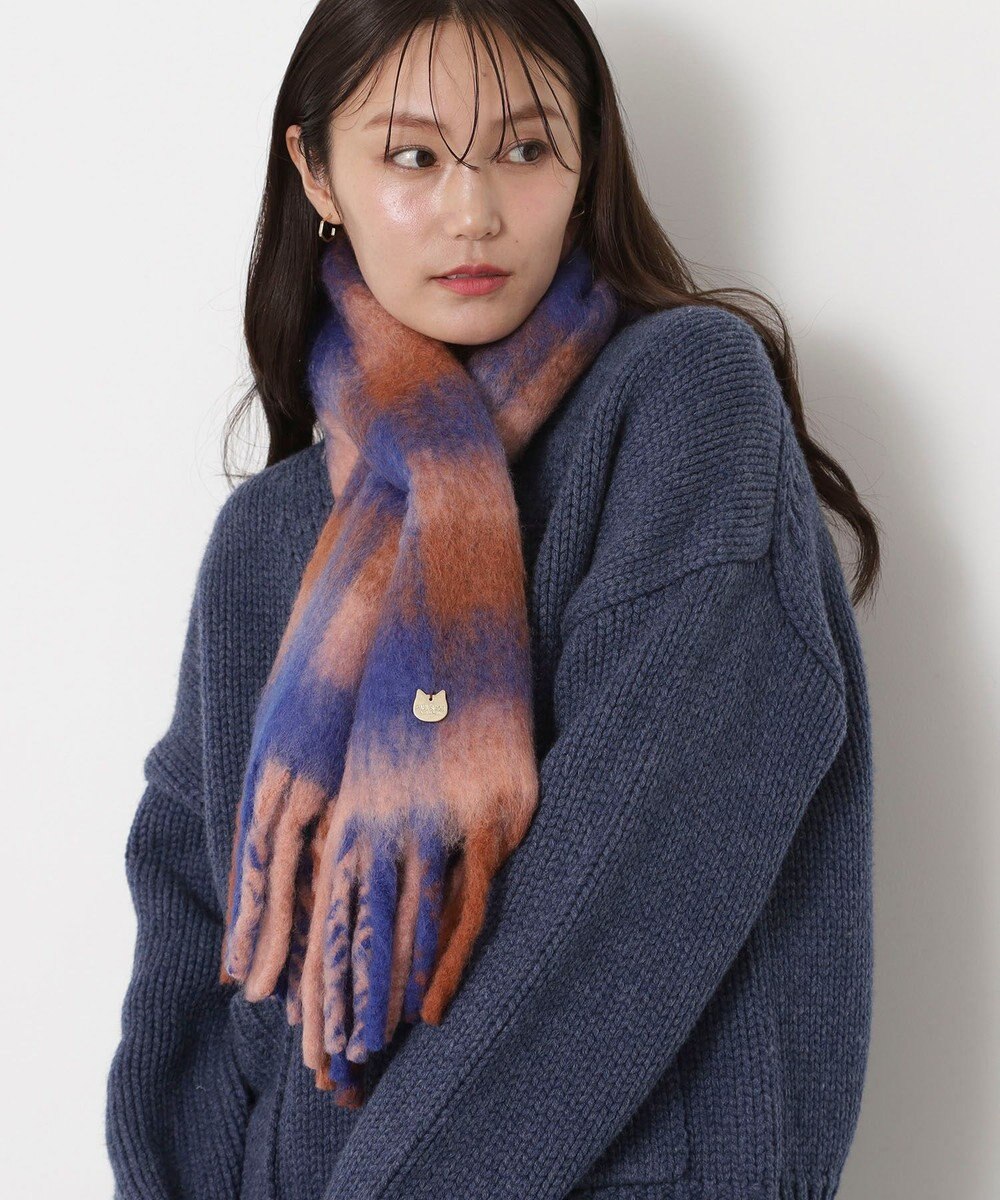 MOONBAT PAUL&JOE ACCESSOIRES(ポール&ジョー) ボリュームマフラー ブロックチェック 