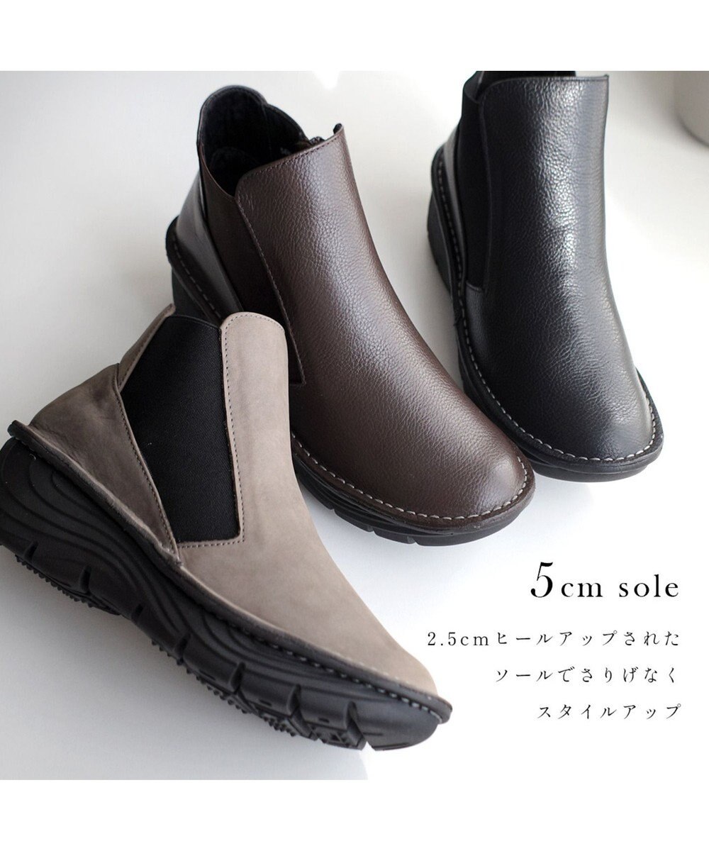 Pointer 本革超軽量サイドゴアショートブーツ 