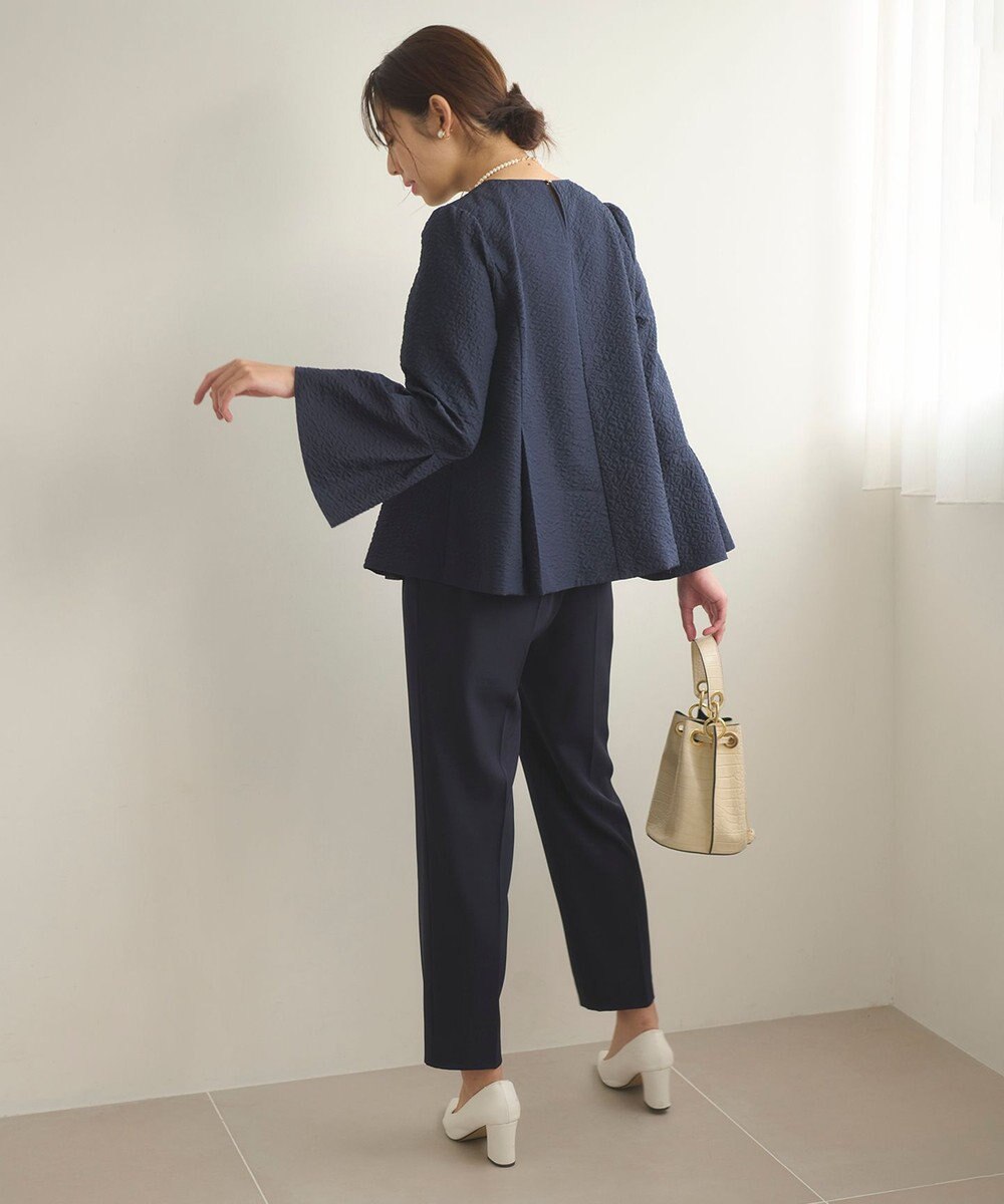 Feroux 【セットアイテム】美シルエット ブラウス×パンツ セットアップ 