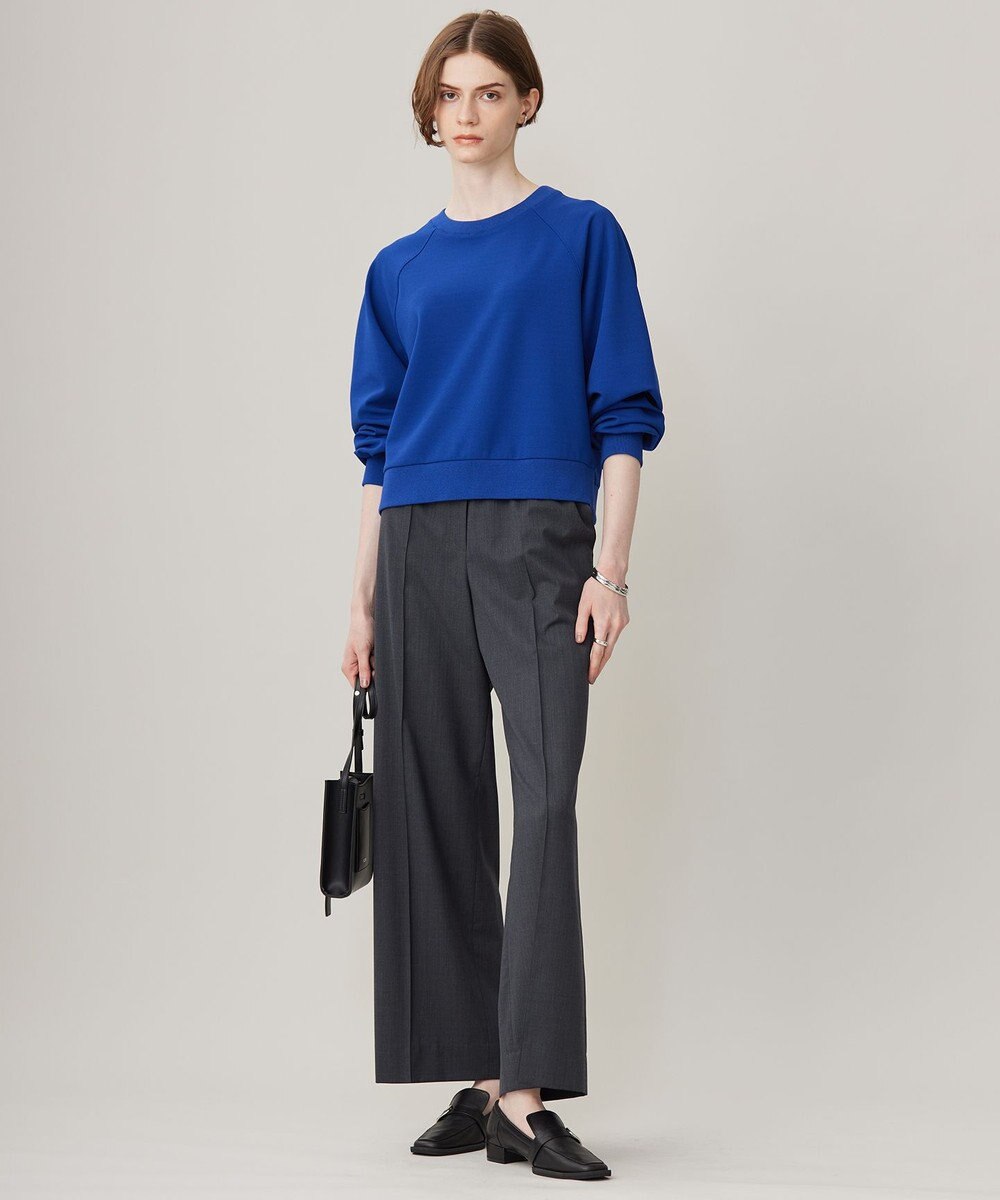 ICB 【UVカット・洗える】ジョーゼットジャージー クロップド丈プルオーバー 