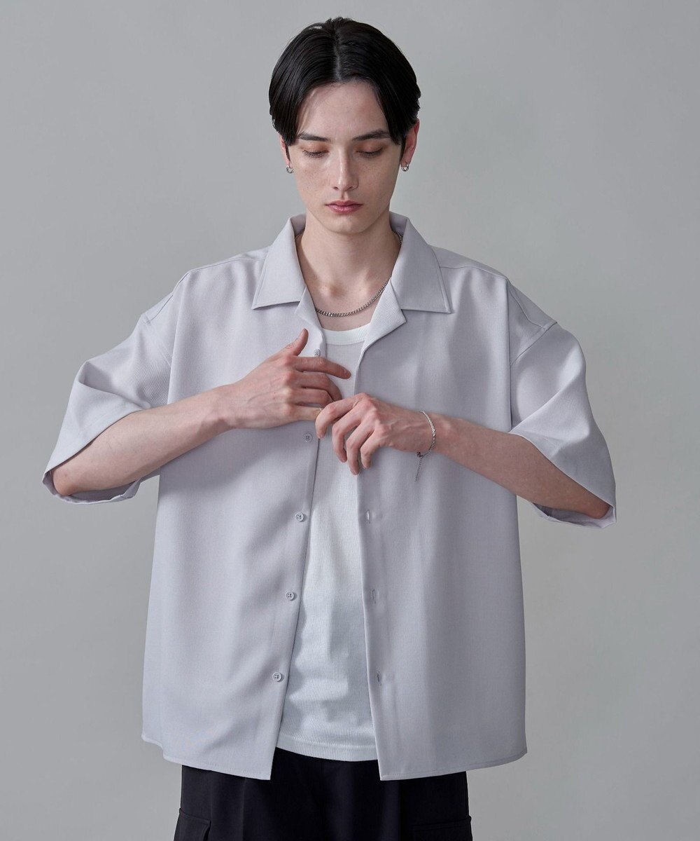 WEGO 【速乾/しわになりにくい/MLサイズ展開】ドライポリオープンカラーシャツ（SS） 